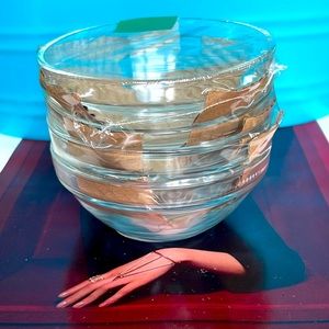 ✅ 3/$18 🆕 Set of 4 Small Round Glass Bowls For Dips, Salsa, Sauce,Baking,snacks.